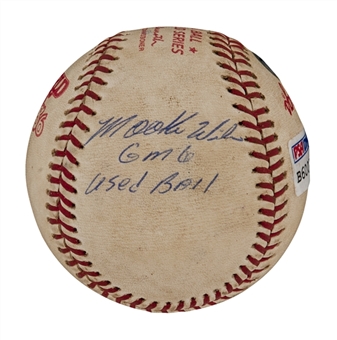 Historic 1986 World Series Game 6 Used Baseball Signed by Bill Buckner & Mookie Wilson (MEARS , PSA/DNA )